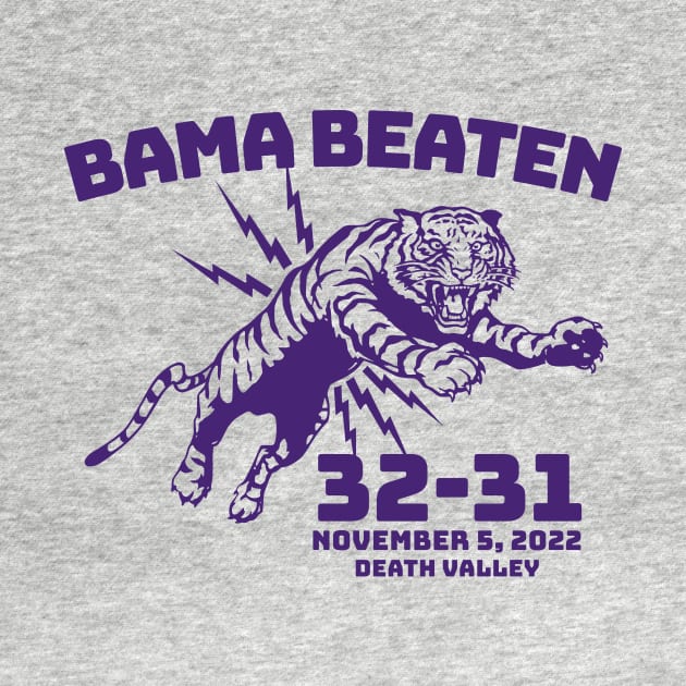 Bama Beaten 32-31 // Upset in Baton Rouge // Vintage Tiger Football Death Valley by SLAG_Creative